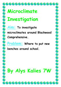 Microclimate Investigation Alys