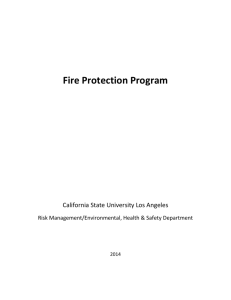 Fire Protection Program - California State University, Los Angeles