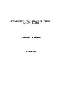 1.3 Management of women at high risk of ovarian