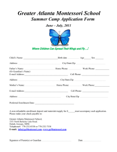 to the Summer Camp Application form