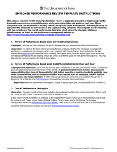 Employee Performance Review template Instructions