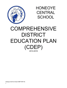 File cdep plan 2014-16 - Honeoye Central School District