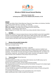 Minutes of the NEAD Trustees* Meeting, 16 July 2007