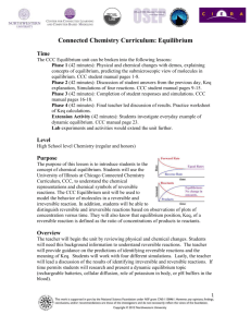Connected Chemistry Curriculum: Equilibrium