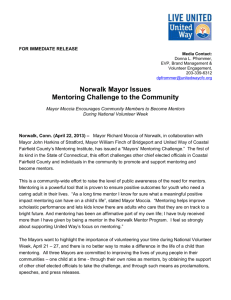 Mayor Richard Moccia Issues Mentor Challenge