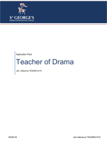 Teacher of Drama Job Pack