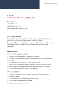 Template 13: CT Case Coordinator Job Description