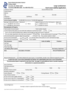 Landowner Hunt Lease Application - Davis