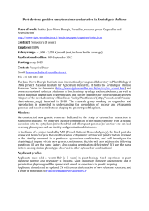 Post-doctoral position on cytonuclear coadaptation in Arabidopsis