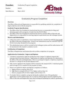 Graduation-Program Completion Procedure