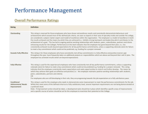 Performance Rating Definitions