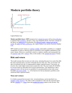 Modern portfolio theory