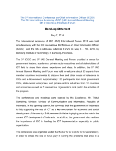 Bandung Statement - International Academy of CIO