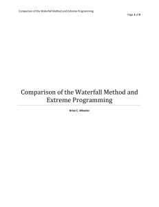 Comparison of the Waterfall Method and Extreme Programming