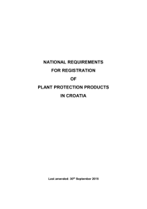national requirements for registration of plant protection products in