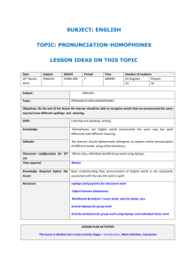 Pronunciation-Homophones - gesci