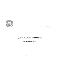graduate student handbook - College of Literature, Science, and the