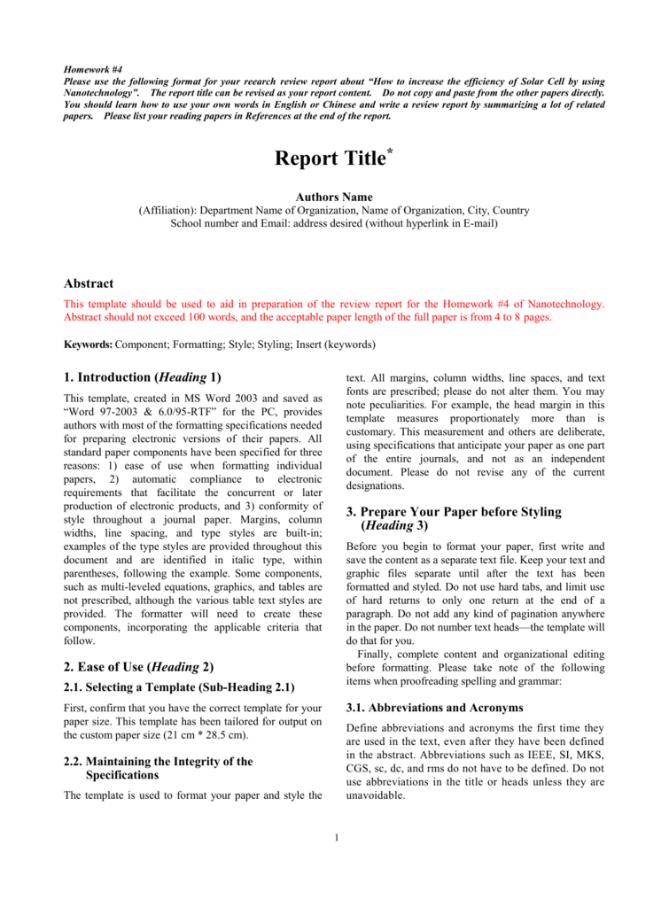 Ieee Paper Review Format : Ieee Format For Authors / You can use this document as both an instruction set and as a.