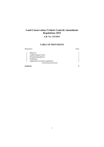 Land Conservation (Vehicle Control) Amendment Regulations 2015