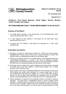 early years improvement plan - Nottinghamshire County Council