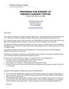 pediatric patients - Presidio Surgery Center