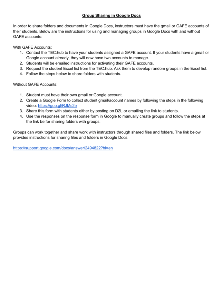 how to use google docs for group work