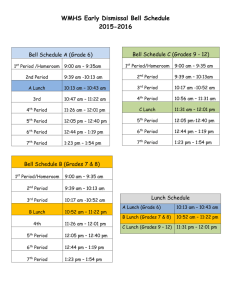 Bell Schedule