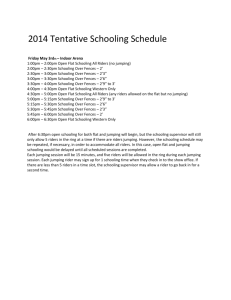 2014 Tentative Schooling Schedule Friday May 3rdth – Indoor