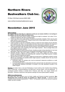 Northern Rivers Bushwalkers Club Inc. PO Box 5155 East Lismore