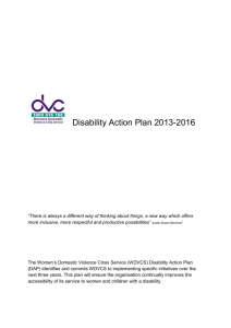 Reducing barriers to women with a disability accessing WDVCS