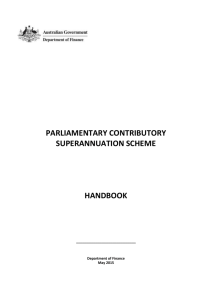 Parliamentary Handbook - Department of Finance