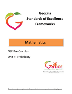 Unit 8 - Georgia Mathematics Educator Forum