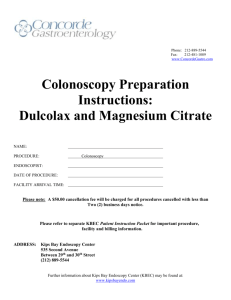 Dulcolax and Magnesium Citrate Instructions