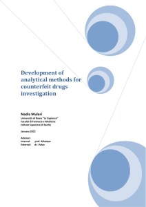 Development of analytical methods for counterfeit drugs