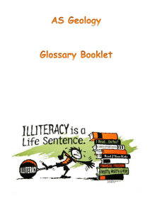 AS Geology Glossary Booklet