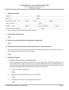 Environmental Analysis Questionnaire, 7-1