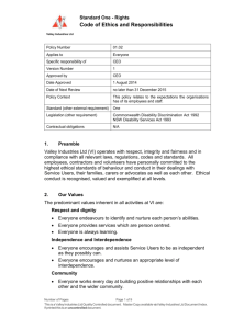 Environmental and Quality Policy