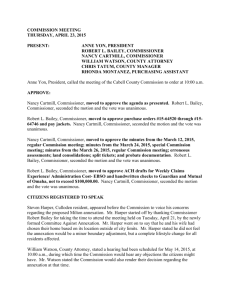 COMMISSION MEETING THURSDAY, APRIL 23, 2015 PRESENT