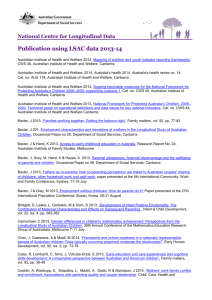 Publication using LSAC data 2013-14