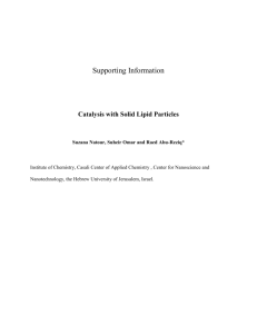 Catalysis with Solid Lipid Particles