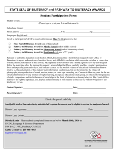 Student Participation Form - San Joaquin County Office of Education