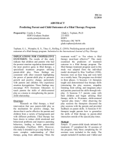 Predicting Parent and Child Outcomes of a Filial Therapy Program