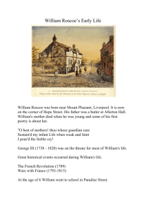 William Roscoe Early Life