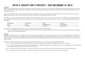 myth v. reality unit 2 project – due december 10, 2012