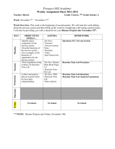 Weekly Assignment Sheet 2011-2012