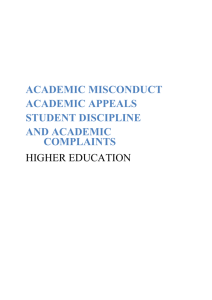 Academic misconduct policy