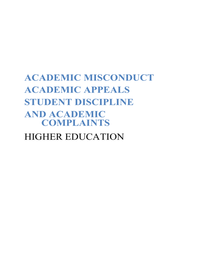 academic misconduct dissertation