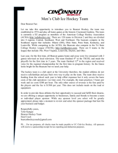 the UC Ice Hockey Sponsorship form.