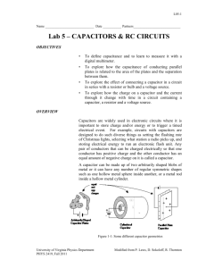 Lab 05 - Capacitors - University of Virginia