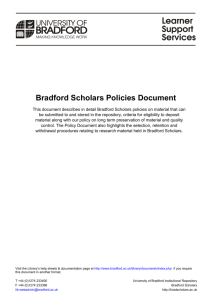 Bradford Scholars Policies Document